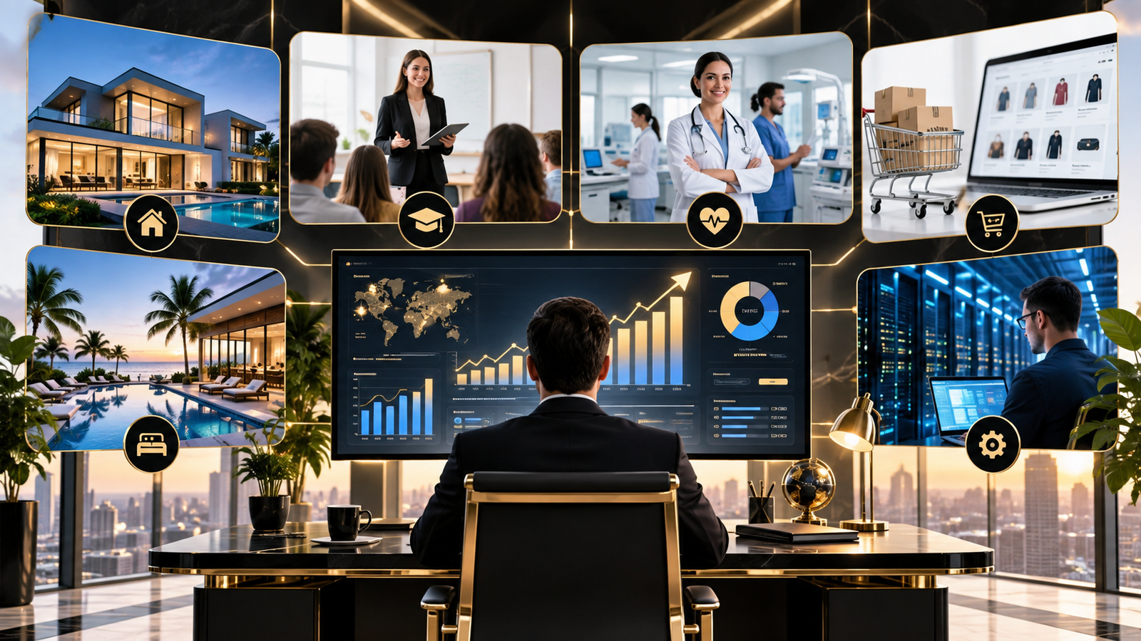 Digital campaign creative connecting discovery with business growth